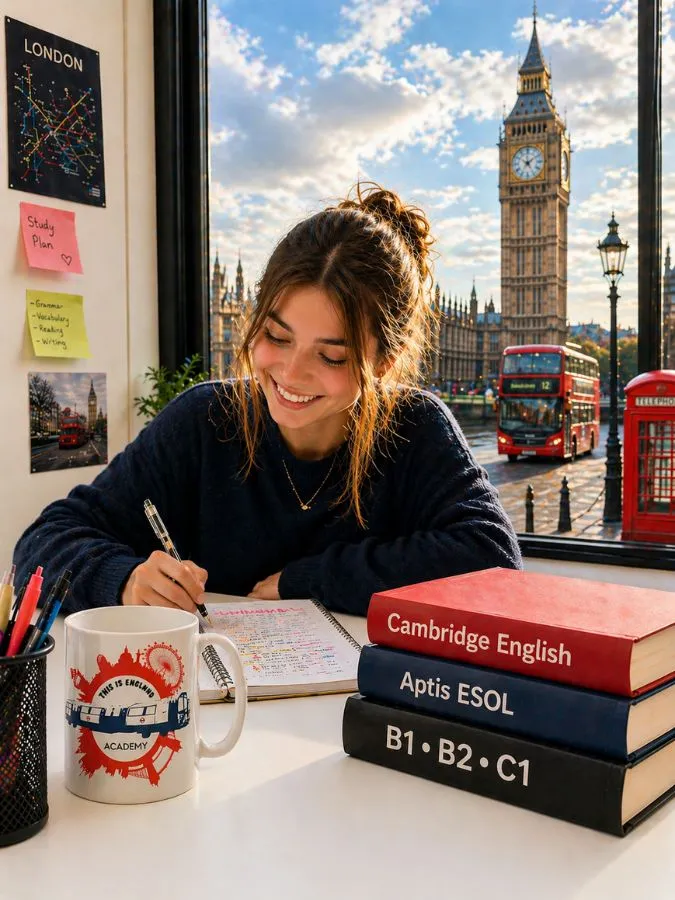 Estudiante preparando cursos intensivos de inglés Cambridge y Aptis online y en Zafra
